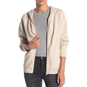 🌴 AllSaints ‘Violet’ Ruffle-Back Zip-Up Hoodie